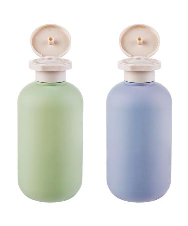 Gjinxi 2 pieces silicone travel bottles 200 ml of leakproof refillable empty travel size containers container travel bottles travel essentials hand luggage suitable for bathroom shampoo facial cleaner body washing