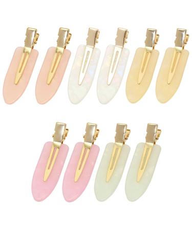 Mini Skater 10Pcs 2.4No Crease Hair Clip No Bend Hair Clips Flat Duckbill Hair Barrette for Hair Styling and Makeup Application Gradient Color