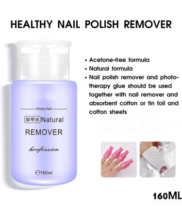 Gel Nail Polish Remover Pure Acetone Gel Nail Polish Remover Liquid for UV/LED Gel Soak Off Removes All Types of Nail Polish Gel Polish Acrylic Gels Nail Tip & Glue (160ml) - Buy Online on SooperMarket.com