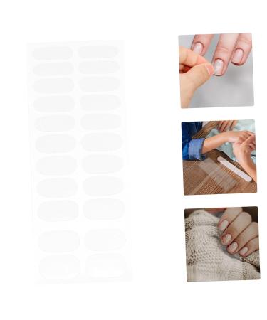Mikinona 6 Sheets Nail Patch Stickers Sheer Nail Polish Transparent Nail Polish Manicure Kit Clear Nail Polish Nail Kits Gels Nail Sticker Gel Wraps for Nails Nail Strips Double Sided Tape - Buy Online on SooperMarket.com