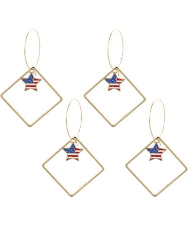 KESYOO 2 Pairs Independence Day Ear Pendants | Stylish Ear Rings & Drops for Party | Independence Day Decoration - Buy Online on SooperMarket.com