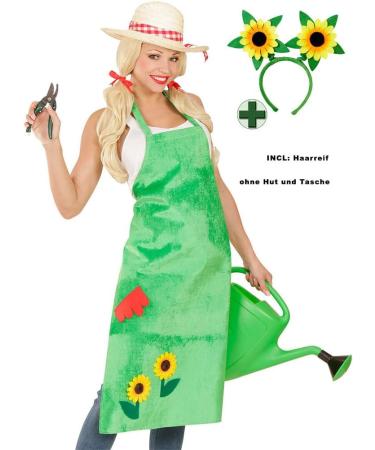 Shop Carnival Clothes: Ladies Gardener Apron & Headband Costume - One Size Floral Design - Buy Online on SooperMarket.com