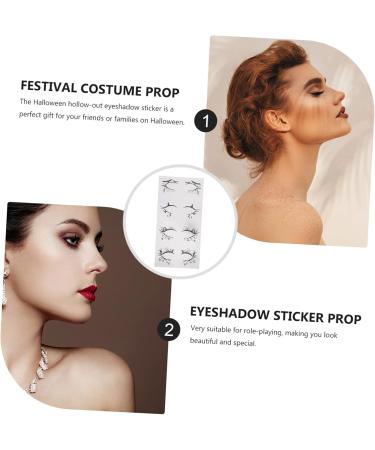 HAPINARY 8 Pairs Halloween Eyeliner Stickers Tool Stickers Face Stickers Eye Makeup Sticker Pvc Black - Buy Online on SooperMarket.com