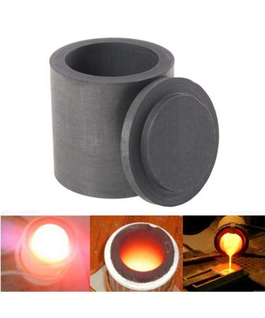 Salmue 1.57 * 1.57" Mini High Purity Graphite Melting Crucible Casting With Lid Cover, Jewelry Tools Graphite Casting Melting Ingot Mold for Gold Silver Metal
