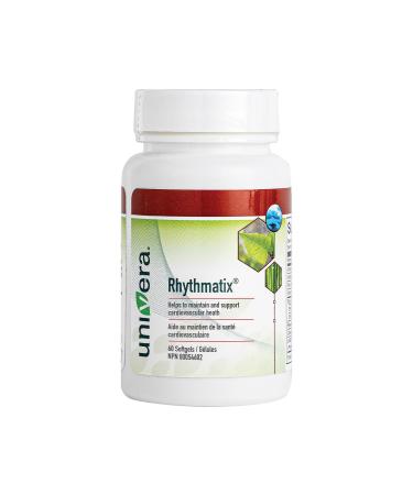 Univera Rhythmatix Heart health Cardiovascular Health Blood Circulation DHA EPA Omega-3 Coenzyme Q10 Vitamin B6 & B12 60 softgels (30-Day Supply)