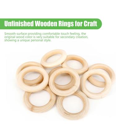 20PCS Natural Wood Rings for Crafts - Macrame DIY Wooden Rings 55mm/2.2inch - Buy Online on SooperMarket.com