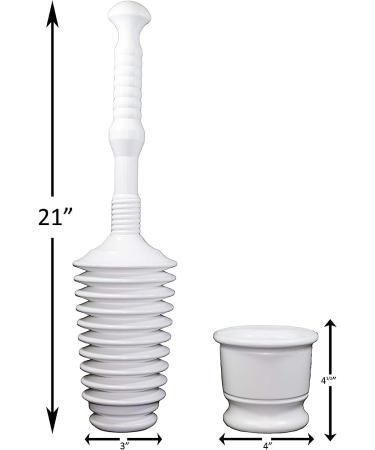 Master Plunger MP500-B4 Heavy Duty Bathroom Toilet Plunger Kit | Air Release Valve | White - Buy Online on SooperMarket.com