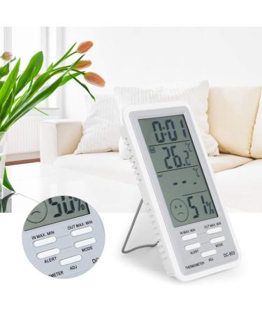 Thermometer Hygrometer - High/Low Temperature Alarm, Office, Workshop, Lab, Living Room - Buy Online on SooperMarket.com