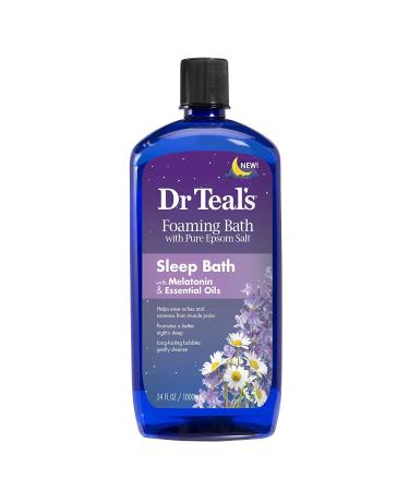 Dr. Teal's Melatonin Sleep Soak Foaming Bath 34oz - Pack of 2 | Relaxing Essential Oil Blend - Buy Online on SooperMarket.com