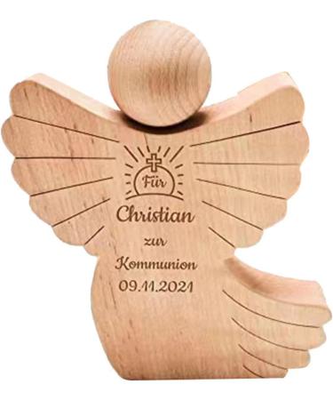 Cimvidi Holzengel | Engraved Wooden Angel Gifts for Baptism & Communion - Perfect for Boys & Girls - Buy Online on SooperMarket.com