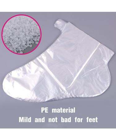Disposable Boot Paraffin Wax Covers - 100 PC Clear Plastic Foot Masks for Spa & Foot Care Accessories - Buy Online on SooperMarket.com