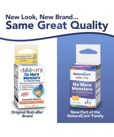 NatraBio Children's No More Monsters - Yummy Banana Flavor 125 Mini Tablets | Natural Solution - Buy Online on SooperMarket.com