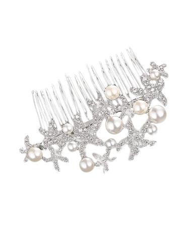 HAPINARY Rhinestone Hair Comb Wedding Headpiece for Bride Hair Comb for Bride Combs for Women Rhinestone Comb Hair Rhinestones Hair Teasing Comb Bride Comb Halloween Hair Comb Hair Pearls