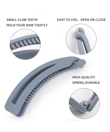 7pcs Matte Banana Hair Clips for Thick Hair - Strong Holder Ponytail Clips for Women - No Slip Fashionable Beauty Clamp - Buy Online on SooperMarket.com