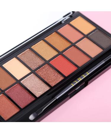 RUIGPRO Pro 16 Shades Eyeshadow Palette + 20-pc Makeup Brushes Set - High Pigmented Naked Nudes Shimmer Matte Metallic Smokey Eye Shadow Kit - Buy Online on SooperMarket.com