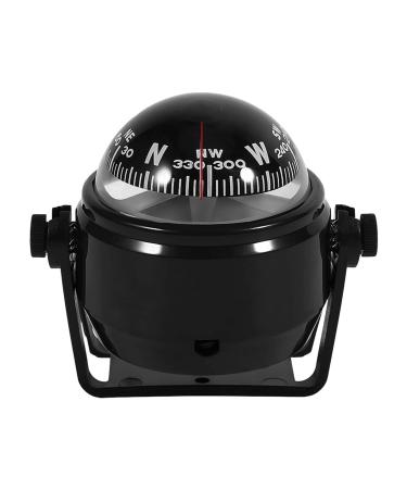 Multi-purpose Compass for Car Dashboard, Marine Compass for Boats Dash Mount for Boat Caravan Truck(black)