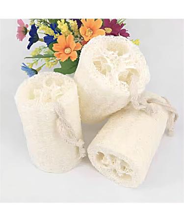 ENLAYER 100% Natural Loofah Sponge 4 Pack - Exfoliating Body Scrubber for Men and Women - 4.72 Length - Reusable and Ideal for Skin Care - Buy Online on SooperMarket.com