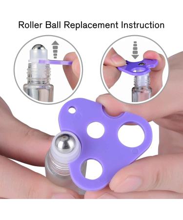 PrettyCare 10ml Essential Oil Roller Bottles | Glass Clear Perfume Containers with Extra Accessories | 4 Pack with Gold Caps for DIY Aromatherapy - Buy Online on SooperMarket.com