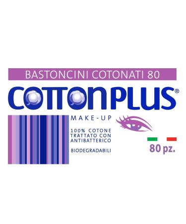 Cotton Plus Makeup Cotton Sticks - 80 Pieces | Dual Heads for Versatile Beauty Application | Cotton FiOC - Buy Online on SooperMarket.com