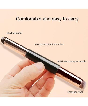 Veeteah Lipstick Applicator - Reusable Lip Gloss Applicator - Multi-purpose Lipstick Gloss Makeup Brush Tool Soft Double-Head Lip Oil Brush with Lid for Women and Girls Black - Buy Online on SooperMarket.com