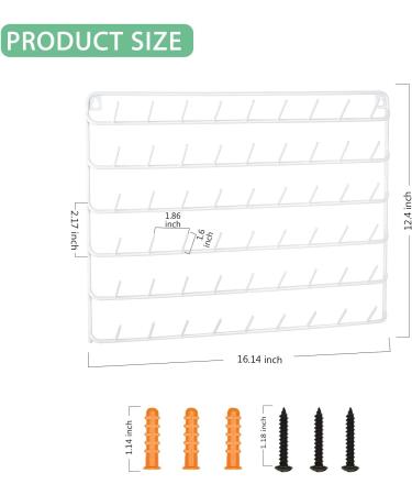 MOOACE 54 Spools Thread Holder Set of 2 - Metal Thread Rack Organizer for Embroidery, Quilting, Sewing - White - Buy Online on SooperMarket.com