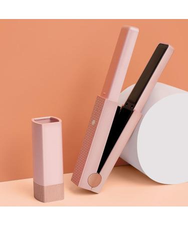 Portable Cordless Hair Straightener & Curling Iron - Fast Heating & Rechargeable Ideal for Travel Pink - Buy Online on SooperMarket.com