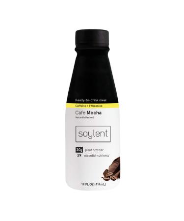 Soylent Cafe Mocha Plant Protein Meal Replacement Shake, 14 fl oz, Single Bottle
