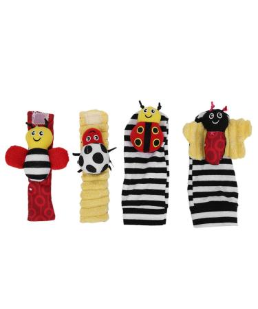 Heepdd Bright Infant Soft Sock Easily Infant Sock Hanging Toy Home Baby Socks Toys For Children Baby Outdoors A Set Of Butterfly Ladybug Socks Wrist 02 Baby Toys Baby & Toddler Toys