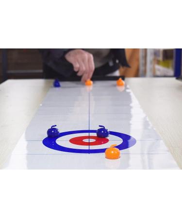 Tabletop Curling & Shuffleboard Game Set - Fun Family Board Game with 8 Rollers, Perfect Gift for Kids & Adults, Travel-Friendly Compact Storage - Buy Online on SooperMarket.com