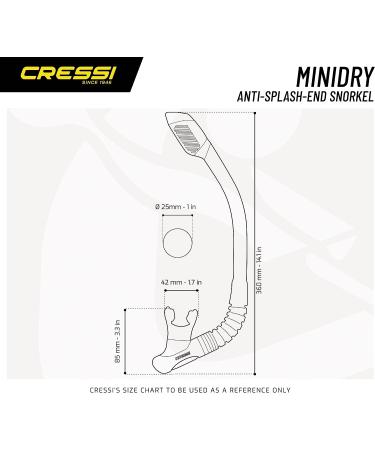 Cressi Youth Dry-Top Snorkel - Splash-Guard, Silicone Mouthpiece, Italy Design - Clear/Blue - Buy Online on SooperMarket.com