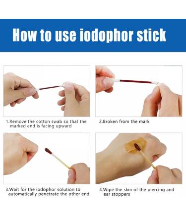 Stainless Steel Ear Piercing Gun Kit with Iodophor Swab - Salon Quality Piercing Tool Set for Nose, Navel, and Ears - Buy Online on SooperMarket.com