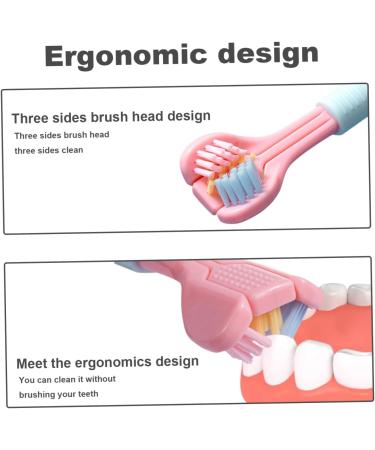 Buy 4PC Manual Toothbrush Set - 3 Page Bristle Path for Complete Dental Care - International Shipping - Buy Online on SooperMarket.com