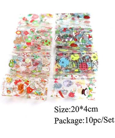 Christmas Nail Stickers Decals 3D Nail Art Stencils Designs Self Adhes TIP Nail Art Stickers Creat Design New Year Stickers Christmas Decor Practical - Buy Online on SooperMarket.com
