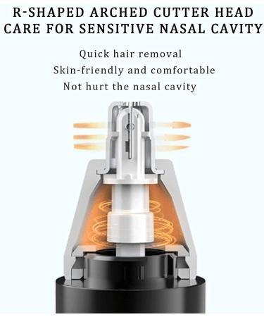 Portable Waterproof Ear & Nose Hair Trimmer - 360 Rotating Easy Cleansing Snap-fit Switch | Perfect for Home Grooming (Black - Buy Online on SooperMarket.com