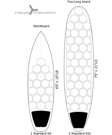 RSPro Hexatraction Clear Surfboard Deck Grip - Waxless and Durable - Buy Online on SooperMarket.com
