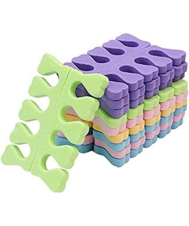 20Pcs Colorful Soft Sponge Finger Toe Separators - Nail Art Pedicure Tools for Salon Use (Random Colors) - Buy Online on SooperMarket.com