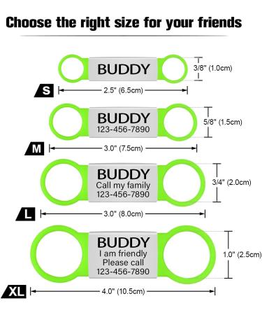 Tagme 2 Pack Personalized Dog Tags - Engraved ID for Small & Medium Dog Breeds | Custom Green Pet Tags - Buy Online on SooperMarket.com