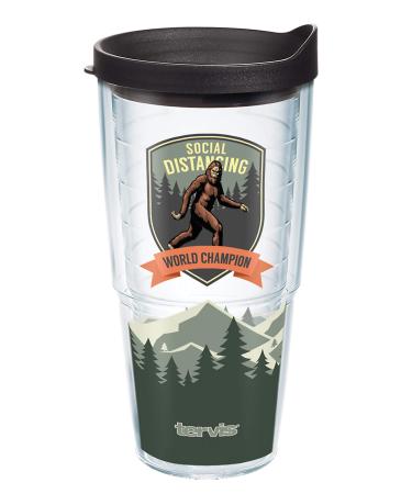 Tervis 1366014 social Distancing Yeti Insulated Tumbler, 24oz, Clear - Tritan