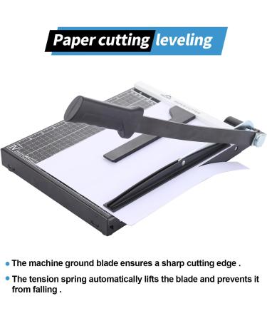 ISDIR Paper Cutter Guillotine  12 Inch Paper Cutting Board  12 Sheets Capacity  Heavy Duty Metal Base  Dual Paper Guide Bars  Professional Paper Cutter and Trimmer for Home  Office (12'' Black) - Buy Online on SooperMarket.com