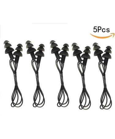5 Pairs Reusable Waterproof Silicone String String Corded Ear Plugs Flexible Ear Plugs or Swimming Sleeping Hearing Protection - Buy Online on SooperMarket.com