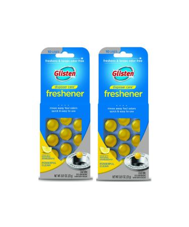 Glisten Garbage Disposer Freshener Lemon Scent 2-Pack 0.81 Ounce (Pack of 2)