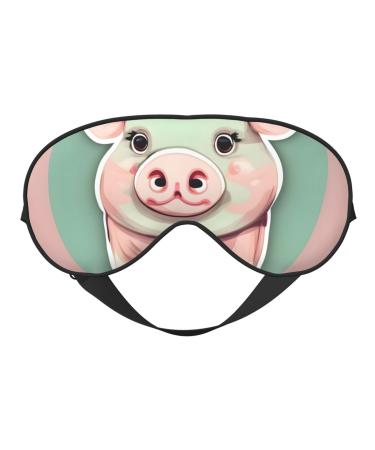 Cute Long Ear Pigs Soft Sleep Eye Mask Female Breathable Eye Patch Perfect for Travel and Relaxation
