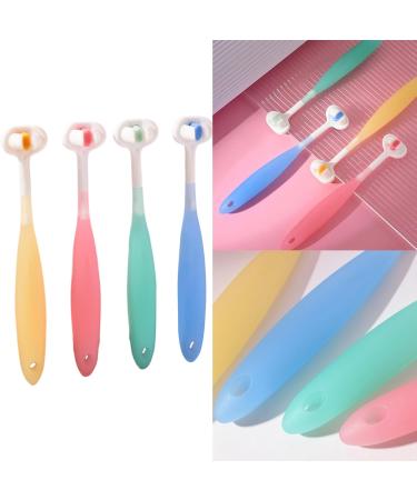 3D Three-Sided Toothbrush for Children - Soft Hair Tongue Scraper Perfect for School & Outdoor Activities - Buy Online on SooperMarket.com