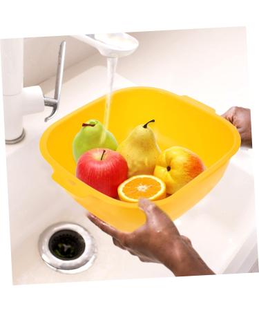 Alipis 1 Set Fruit Drain Basket Storage Shelf Plastic Laundry Baskets Kitchen Accessory Household Container 32X27CM Orange - Buy Online on SooperMarket.com
