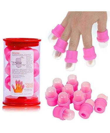 Tvoip 10 PCS Nail Soaker Cap for Acrylic Nail Remover  Gel Polish Nail Off Remover Cleaner Wrap Clip Cap Tool