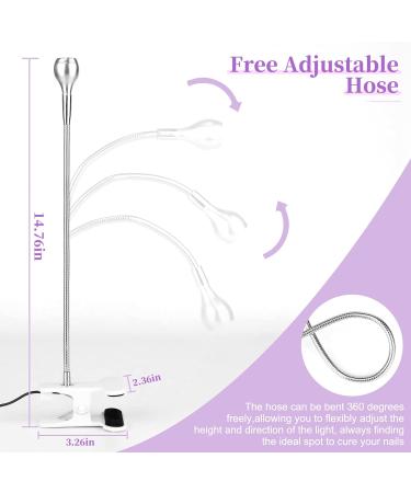 Saviland UV Lamp for Gel Nails - Flexible Mini LED Nail Dryer with Clip | Rotatable 3W Nail Art Lamp for Perfect Gel Hardening - Buy Online on SooperMarket.com