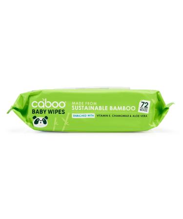 Caboo Bamboo Baby Wipes - Eco-Friendly, Sensitive Skin, 72 Count Aloe Vera - Travel Resealable Pack - Buy Online on SooperMarket.com