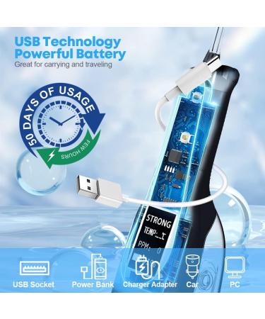 Cordless Water Flosser & Oral Irrigator with 5 Modes - Portable & Rechargeable - 4 Jet Tips - Travel-Friendly - Black - Buy Online on SooperMarket.com