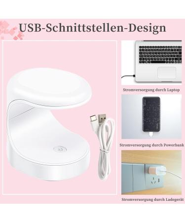 Buy Mini LED UV Nail Dryer | Portable 16W USB Nail Lamp for Gel Nails & Manicure Tools - White - Buy Online on SooperMarket.com