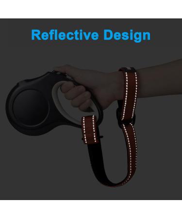 Petbonus Short Dog Leash - Reflective Adjustable & Padded Handle Safety Bracelet for Roller Linen - Extra Layer of Safety for Strollers (Orange) - Buy Online on SooperMarket.com